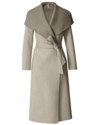 Mackage - Mai-Hb Double-Face Herringbone Wool Wrap Coat - Lyst