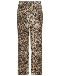 Marella - Linen-Blend Basketweave Trousers - Lyst