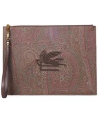 Etro - Paisley Jacquard Zipped Clutch Bag - Lyst