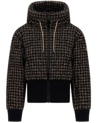 Herno - Check-Patterned Down Jacket - Lyst