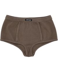 Miu Miu - Garment-Dyed Ribbed Boxer Shorts - Lyst