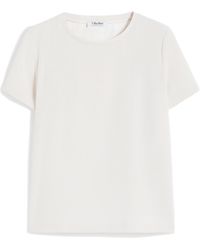 Max Mara - Satin T-Shirt - Lyst