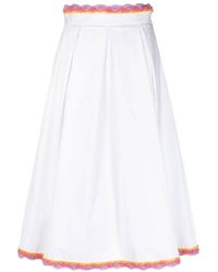 Moschino - Lace-Trim A-Line Skirt - Lyst