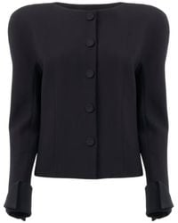 Chloé - Chloé Collarless Fitted Jacket - Lyst