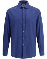 Brunello Cucinelli - Long-Sleeved Buttoned Shirt - Lyst