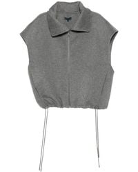 Soeur - Collar Zip-Up Sleeveless Vest - Lyst