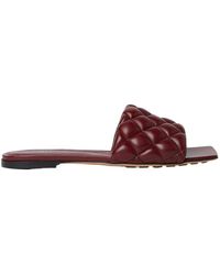Bottega Veneta - Matelassé Flat Sandals - Lyst
