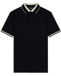 Emporio Armani - Logo-Embroidered Polo Shirt - Lyst
