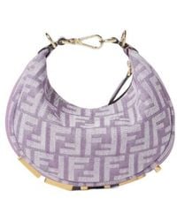 Fendi - Denim-Effect Ff Jacquard Mini-Bag - Lyst
