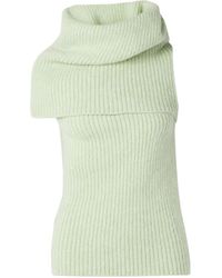 Rick Owens - Draped Rib Knitted Turtleneck Sweater - Lyst