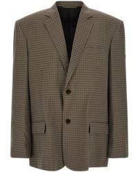 Balenciaga - Checked Pattern Blazer - Lyst