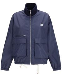 Miu Miu - Zip-Up Drawstring Jacket - Lyst