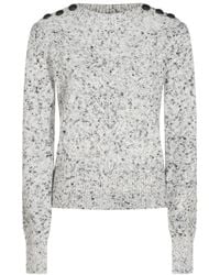 Isabel Marant - Anastasia Button-Embellished Cable-Knit Sweater - Lyst