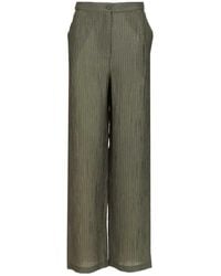 Emporio Armani - Crinkled Straight-Leg Pants - Lyst