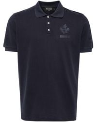 DSquared² - Logo-Print Cotton Polo Shirt - Lyst
