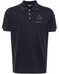 DSquared² - Logo-Print Cotton Polo Shirt - Lyst