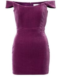 Alex Perry - Off-Shoulder Velvet Corset Dress - Lyst