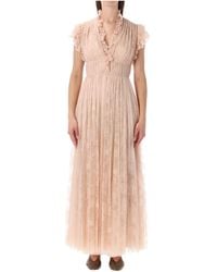 Alberta Ferretti - Pleated Slip-On Maxi Dress - Lyst