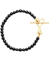 Ami Paris - Ami Logo Beaded Bracelet - Lyst