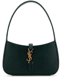 Saint Laurent - Bottle Green Leather Mini Top-Handle Handbag - Lyst