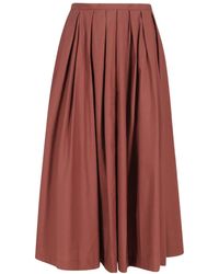Roberto Collina - Wide Pleated Skirt - Lyst