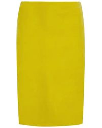 Ferragamo - Nubuck Pencil Skirt - Lyst
