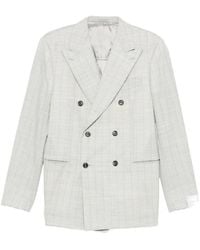 Caruso - Norma Double-Breasted Check-Pattern Suit - Lyst