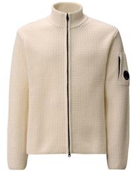 C.P. Company - Lens Detail Full Zip Cardigan - Lyst