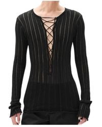 Ann Demeulemeester - Kell Lace-Up Sweater - Lyst