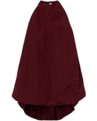 Magda Butrym - Cotton And Silk Velvet Halterneck Top - Lyst