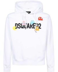 DSquared² - Logo Printed Drawstring Hoodie - Lyst