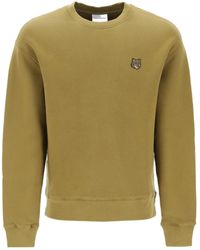 Maison Kitsuné - Maison Kitsuné Fox Head Patch Crewneck Sweatshirt - Lyst