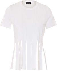 Liu Jo - Fringed Hem Knitted Top - Lyst