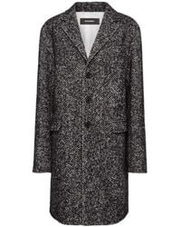 DSquared² - Single-Breasted Herringbone Coat - Lyst
