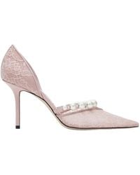 Jimmy Choo - Aurelie Lace-Pearl Pumps - Lyst