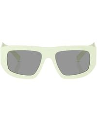 Prada - Eyewear Triangle Logo Geometric Frame Sunglasses - Lyst
