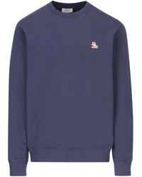 Maison Kitsuné - Maison Kitsuné Chillax Fox Patch Crewneck Sweatshirt - Lyst