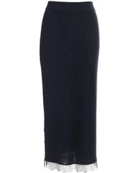 arch4 - Penelopy Lace-Trimmed Midi Skirt - Lyst