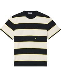 McQueen - Skull Embroidered Striped T-Shirt - Lyst