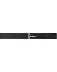 Tom Ford - Grained Leather Buckle T-Belt - Lyst