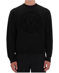 Versace Jeans Couture - Couture Logo Detail Crewneck Jumper - Lyst