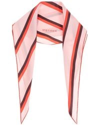 McQueen - College Stripe Losange Scarf - Lyst