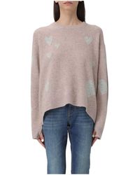 Zadig & Voltaire - Round Neck Love Pattern Sweater - Lyst