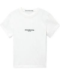 Alexander Wang - Shrunken Logo T-Shirt - Lyst