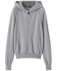 Loro Piana - Zip-Up Hooded Cardigan - Lyst
