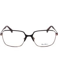 Max Mara - Rectangle Frame Glasses - Lyst