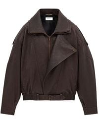 Saint Laurent - Oversized Zip-Up Bomber Jacket - Lyst