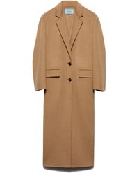 Prada - Single-Breasted Long Coat - Lyst