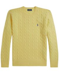 Polo Ralph Lauren - Pony Embroidered Cable-Knit Jumper - Lyst