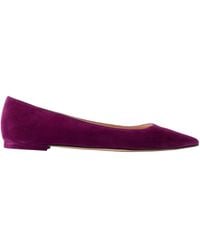 Gianvito Rossi - Solid Suede Ballet Flats - Lyst